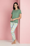 Zivame Citrus Summer Buttersoft Knit Poly Pyjama Set - Pale Blue — thumbnail 5